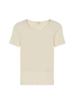 Kurzarmshirt Rippe aus Bio Baumwolle(natur, XS)