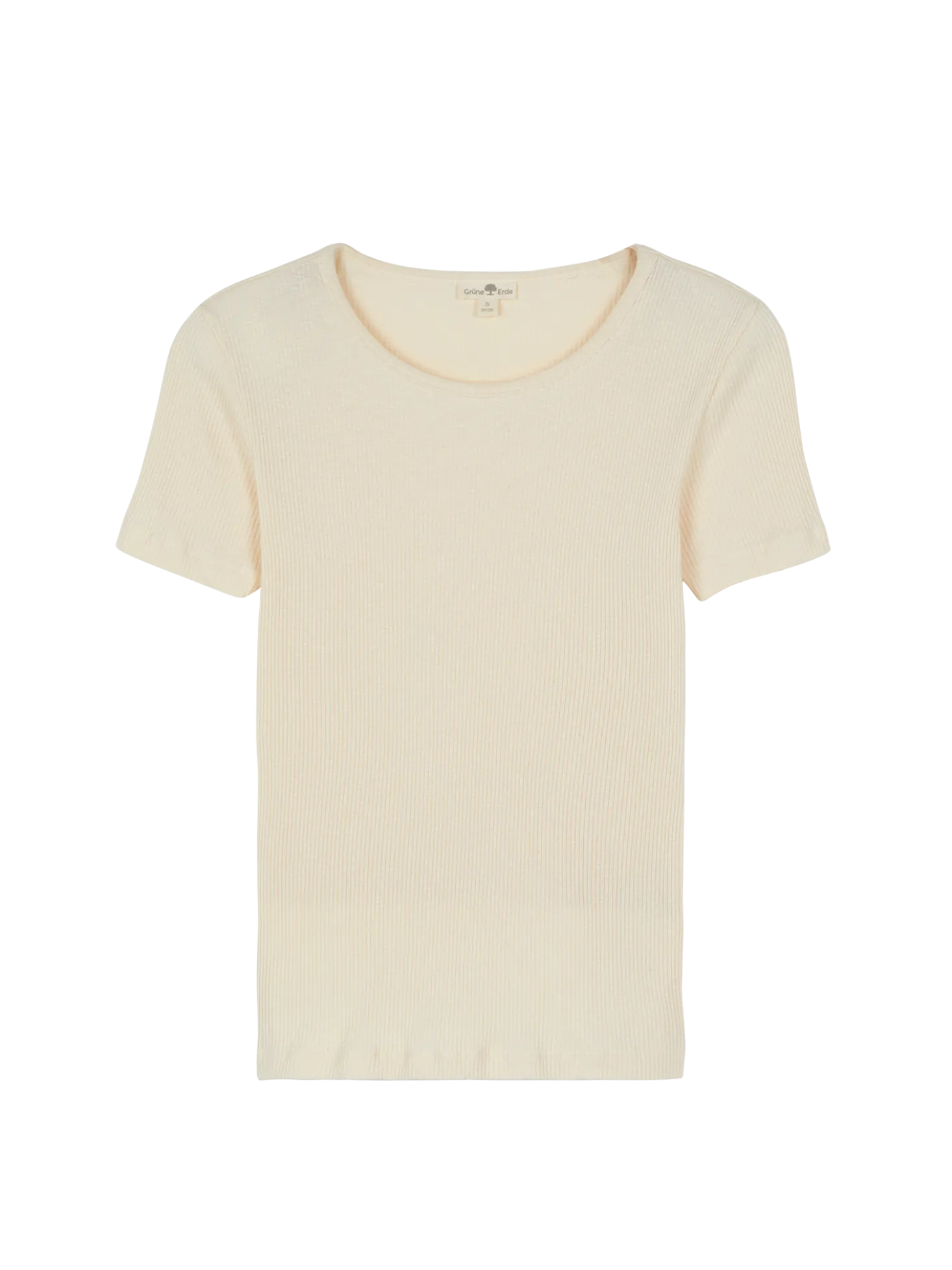 Kurzarmshirt Rippe aus Bio Baumwolle(natur, XS)