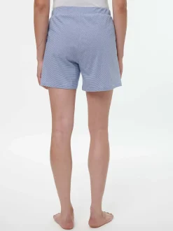 Kurze Schlafhose aus Bio-Baumwolle(meerblau/weiß ringel, XS)