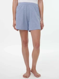 Kurze Schlafhose aus Bio-Baumwolle(meerblau/weiß ringel, XS)