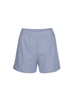 Kurze Schlafhose aus Bio-Baumwolle(meerblau/weiß ringel, L)