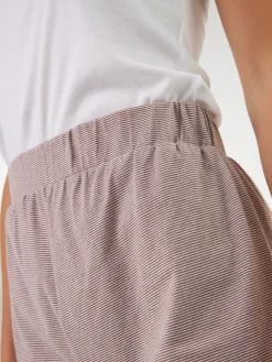 Kurze Schlafhose aus Bio-Baumwolle(ringel kaffee, S)