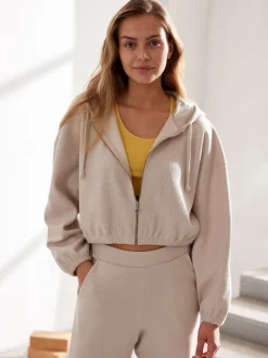 Kurzjacke aus Bio Baumwolle(stein, S)