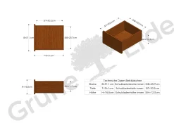 Lade für Ablagebox Almeno(Kernbuche)
