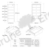 Ladenschrank Ettore schmal mit 5 LadenB 54 x T 40 x H 103,7 cm (Buche)