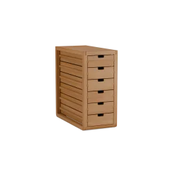 Ladenschrank Quint inkl. 6 LadenB 34 x T 70/80 x H 72 cm (Buche, T 70cm)