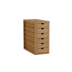 Ladenschrank Quint inkl. 6 LadenB 34 x T 70/80 x H 72 cm (Eiche, T 70cm)