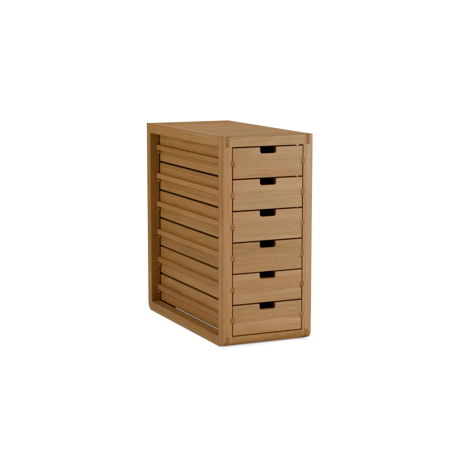 Ladenschrank Quint inkl. 6 LadenB 34 x T 70/80 x H 72 cm (Eiche, T 70cm)