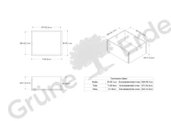 Lade Valetto B 291 x H 158 x T 356 mm(Eiche)