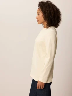 Langarmshirt aus Bio Baumwolle(offwhite, M)