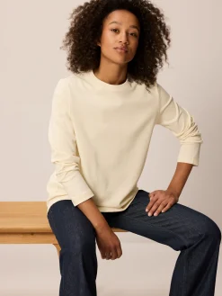 Langarmshirt aus Bio Baumwolle(offwhite, M)
