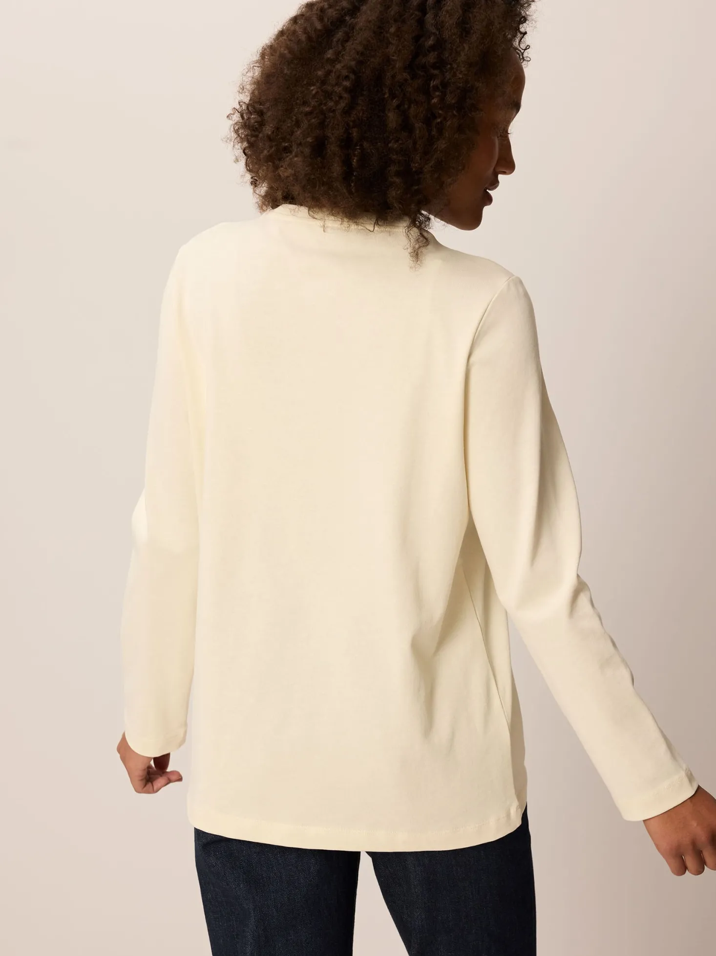 Langarmshirt aus Bio Baumwolle(offwhite, M)