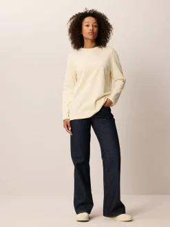 Langarmshirt aus Bio Baumwolle(offwhite, M)