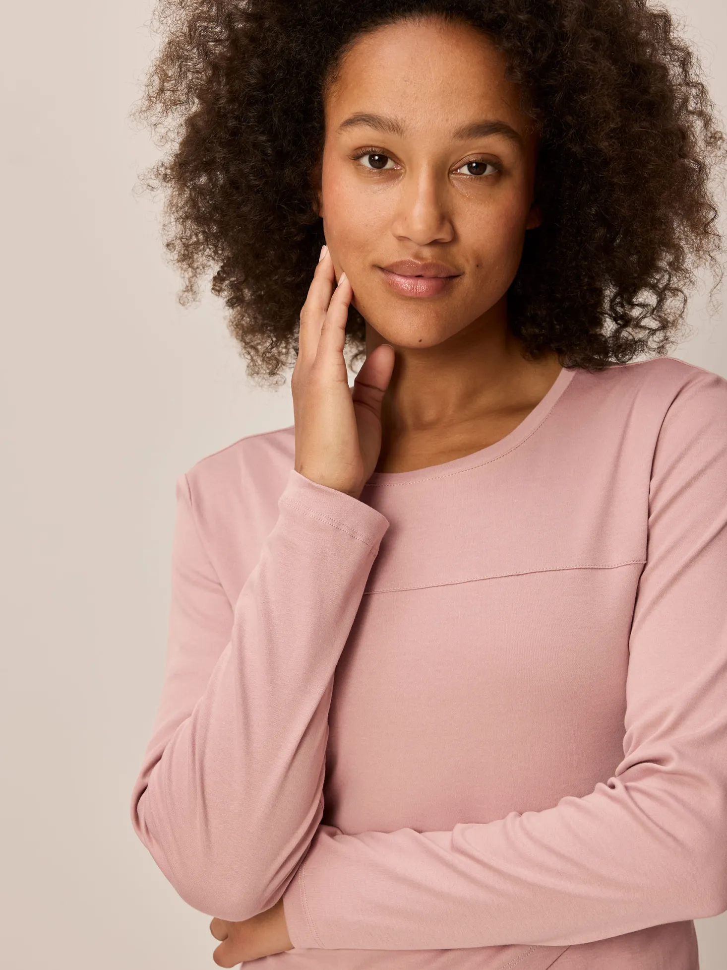 Langarmshirt aus Bio Baumwolle(winterrose, XL)