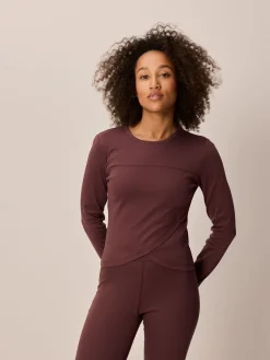 Langarmshirt aus Bio Baumwolle(chocolat, L)