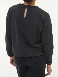 Langarmshirt aus Bio Baumwolle(schwarz, XS)