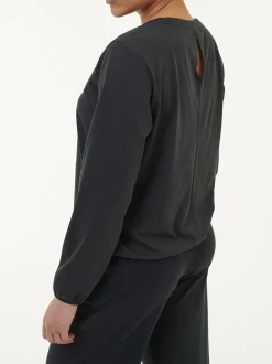 Langarmshirt aus Bio Baumwolle(schwarz, XS)