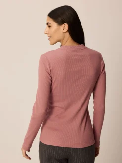 Langarmshirt aus Bio Baumwolle/Wolle(rosenholz, 38)