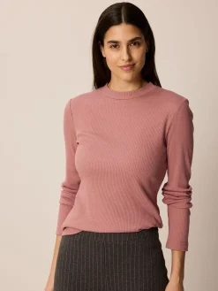Langarmshirt aus Bio Baumwolle/Wolle(rosenholz, 38)