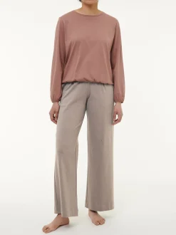 Langarmshirt aus Bio Baumwolle(cappuccino, XS)