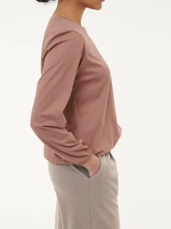 Langarmshirt aus Bio Baumwolle(cappuccino, XS)