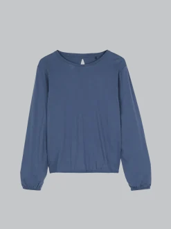 Langarmshirt aus Bio Baumwolle(vintage indigo, XS)