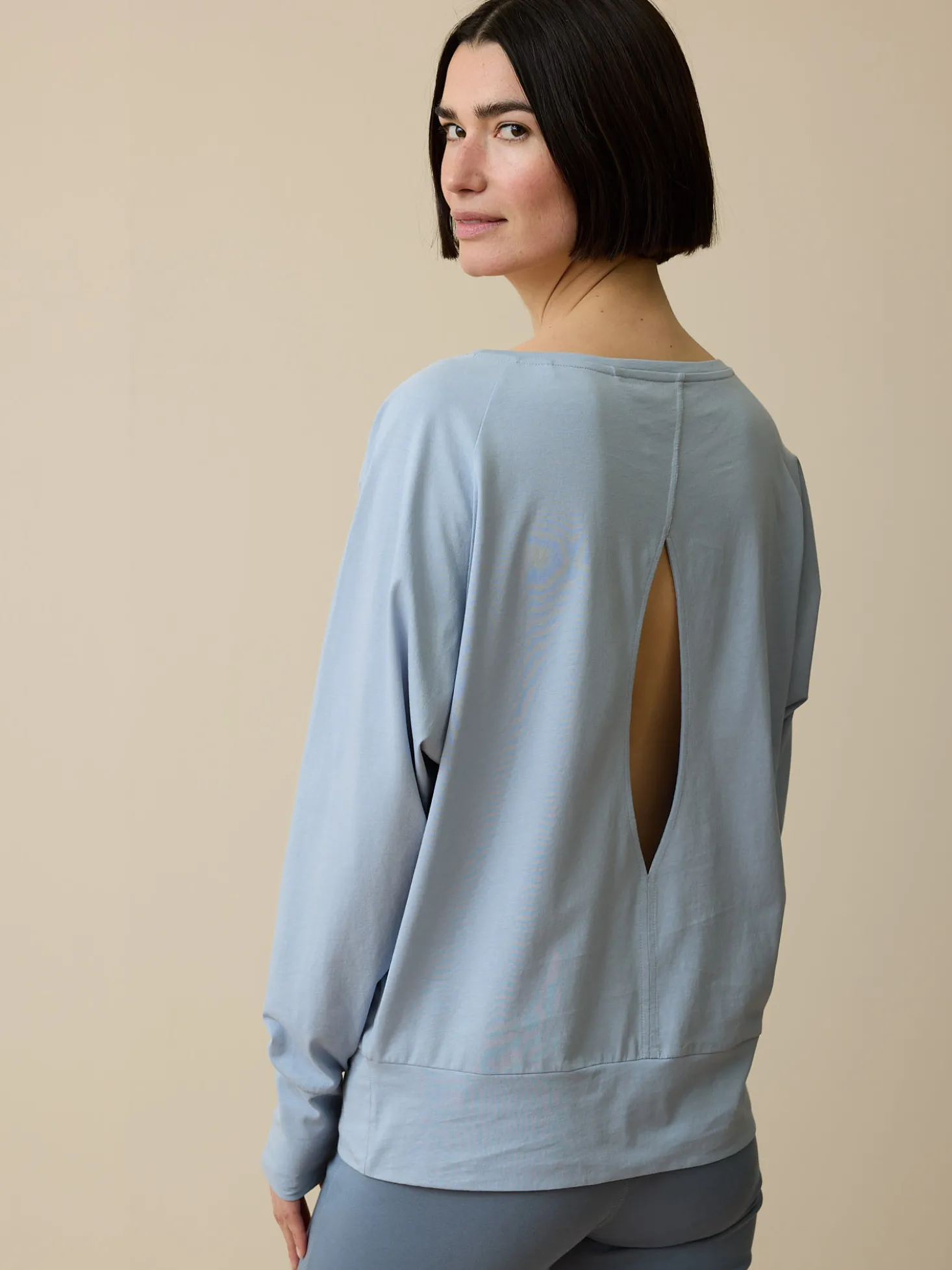 Langarmshirt aus Bio Baumwolle(kornblume, M)