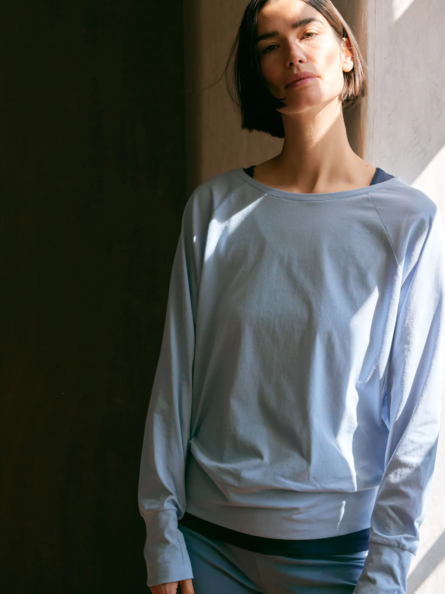 Langarmshirt aus Bio Baumwolle(kornblume, M)