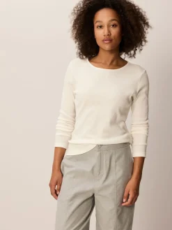 Langarmshirt aus Bio Baumwolle/Wolle(natur, 38)