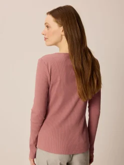 Langarmshirt aus Bio Baumwolle/Wolle(rosenholz, 38)