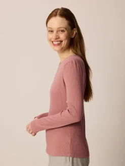 Langarmshirt aus Bio Baumwolle/Wolle(rosenholz, 38)