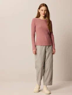 Langarmshirt aus Bio Baumwolle/Wolle(rosenholz, 38)