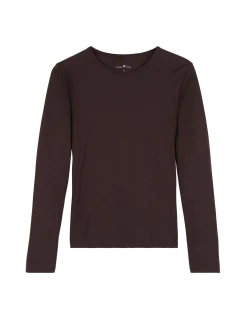 Langarmshirt aus Bio Baumwolle(aubergine, 34)