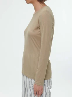 Langarmshirt aus Bio Baumwolle(light khaki, 46)