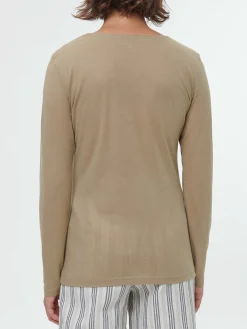 Langarmshirt aus Bio Baumwolle(light khaki, 46)