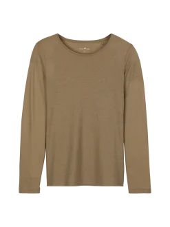 Langarmshirt aus Bio Baumwolle(light khaki, 46)