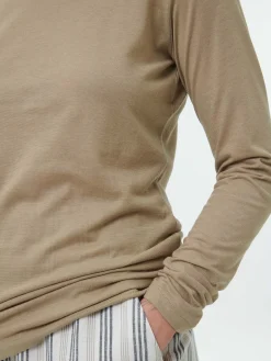 Langarmshirt aus Bio Baumwolle(light khaki, 46)