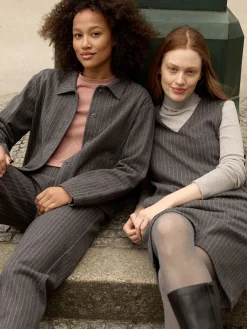 Langarmshirt aus Bio Baumwolle/Wolle(chocolate melange, 40)