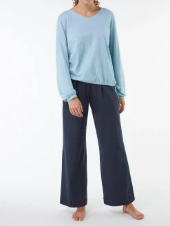 Langarmshirt aus Bio Baumwolle(aqua, XS)