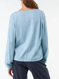 Langarmshirt aus Bio Baumwolle(aqua, XS)