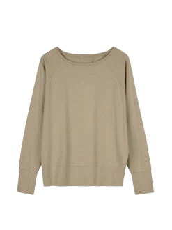 Langarmshirt aus Bio Baumwolle(light khaki, XS)