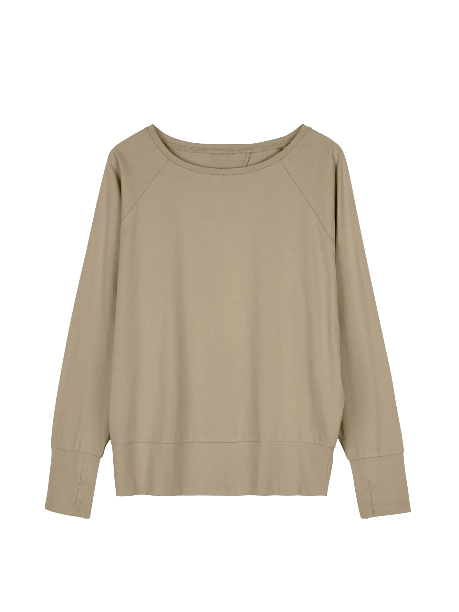 Langarmshirt aus Bio Baumwolle(light khaki, XS)