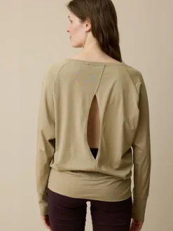 Langarmshirt aus Bio Baumwolle(light khaki, XS)