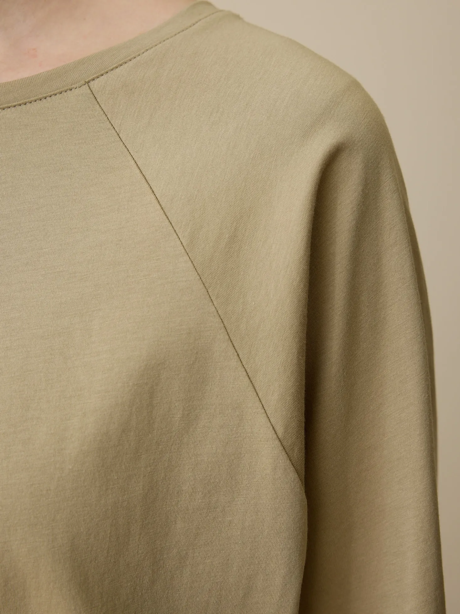 Langarmshirt aus Bio Baumwolle(light khaki, XS)