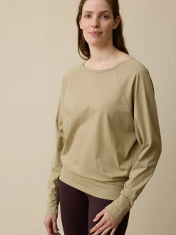 Langarmshirt aus Bio Baumwolle(light khaki, XS)