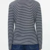 Langarmshirt aus Bio Leinen/Baumwolle(navy/offwhite ringel, 36)