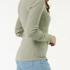 Langarmshirt Rippe aus Bio Baumwolle(seegras, XXS)