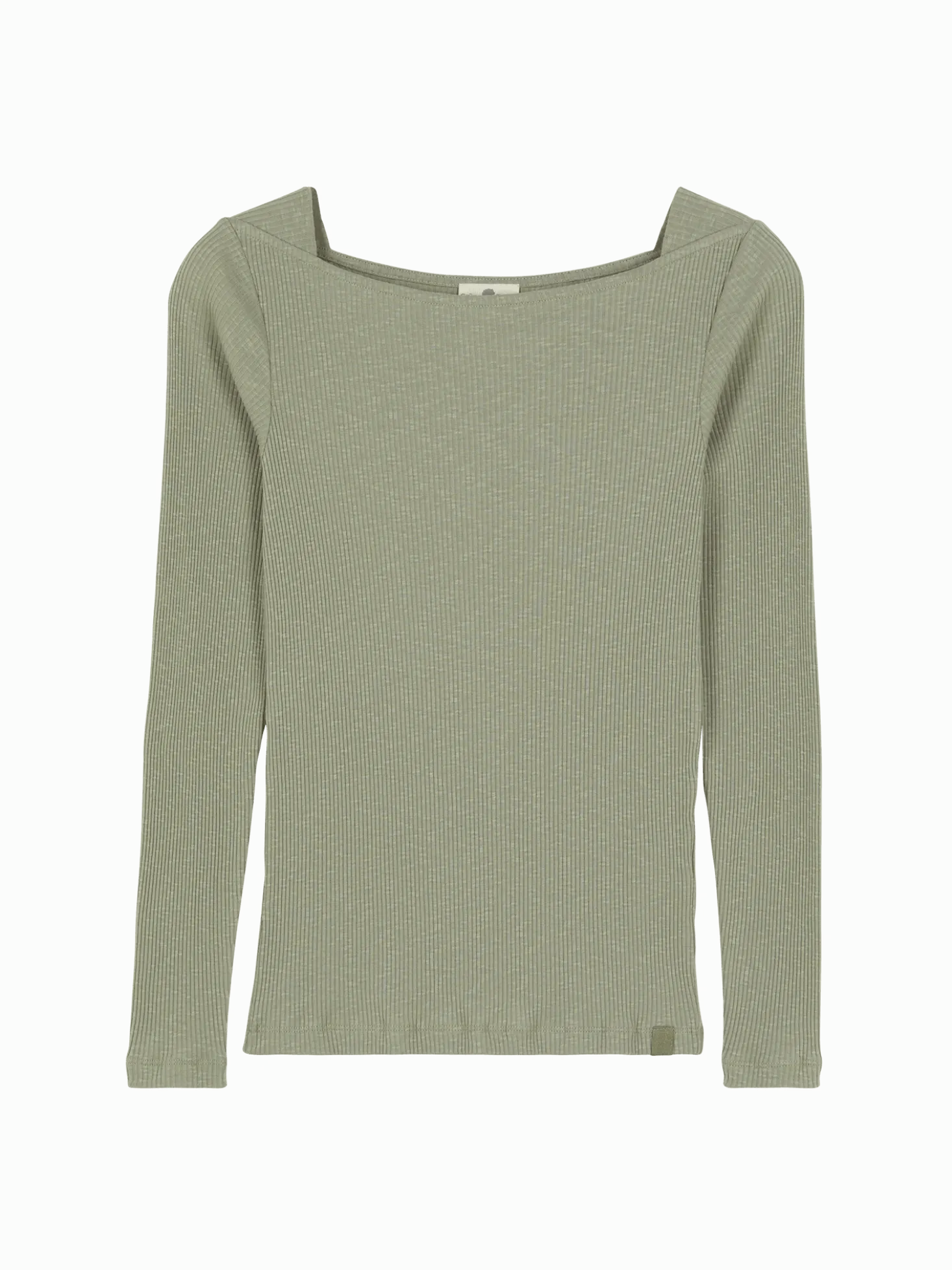 Langarmshirt Rippe aus Bio Baumwolle(seegras, XXS)