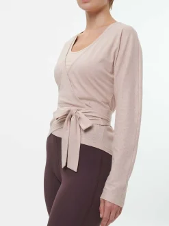 Langarm-Wickelshirt aus Bio Baumwolle/Hanf(camelie, 42)