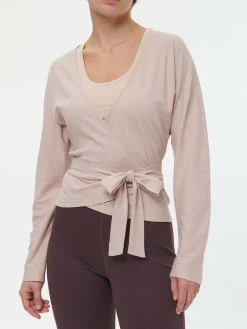 Langarm-Wickelshirt aus Bio Baumwolle/Hanf(camelie, 42)